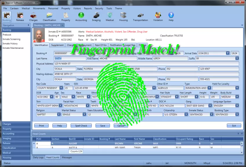 Jail Management Screenshot